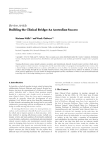 Building the Clinical Bridge: An Australian Success