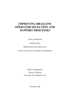Improving dragline operator selection and support processes