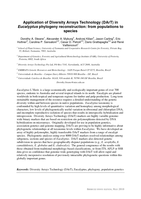 Application of Diversity Arrays Technology (DArT) in Eucalyptus phylogeny reconstruction: from populations to species
