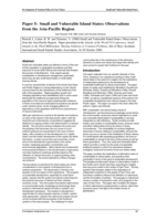 Small and Vulnerable Island States: Observations from the Asia-Pacific Region
