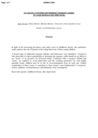 Are parents overfeeding and indulging? Qualitative insights for social marketers into child obesity
