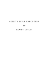 Agility Skill Execution in Rugby Union