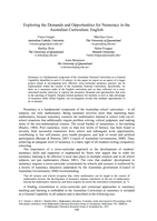 Exploring the Demands and Opportunities for Numeracy in the Australian Curriculum: English