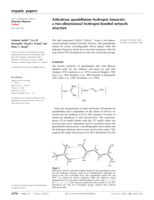 Anhydrous guanidinium hydrogen fumarate: A two-dimensional hydrogen-bonded network structure