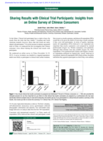 Sharing Results with Clinical Trial Participants: Insights from an Online Survey of Chinese Consumers