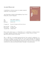 A methodology to develop awareness in computer supported collaborative work using policies