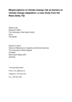 Misperceptions of climate-change risk as barriers to climate-change adaptation: A case study from the Rewa Delta, Fiji
