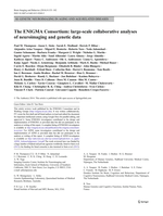 The ENIGMA Consortium: Large-scale collaborative analyses of neuroimaging and genetic data