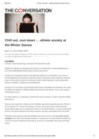Chill out, cool down … athlete anxiety at the Winter Games