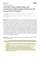 Coral Reef, Water Quality Status and Community Understanding of Threats in the Eastern Gulf of Thailand