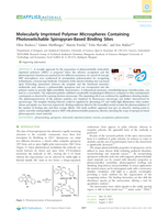 Molecularly Imprinted Polymer Microspheres Containing Photoswitchable Spiropyran-Based Binding Sites