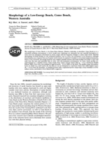 Morphology of a low-energy beach, Como Beach, Western Australia