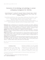 Interaction of Microbiology and Pathology in Women Undergoing Investigations for Infertility