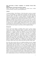 Early Intervention to Reduce Complaints: An Australian Victoria Police Initiative