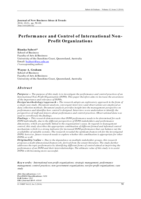 Performance and Control of International Non-Profit Organizations