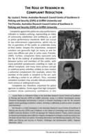 The role of research in complaint reduction