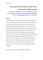 Using cognitive work analysis to explore activity allocation within military domains