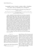A geographic mosaic of genetic variation within a foundation tree species and its community-level consequences