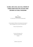 Global and local (GLO-CAL) visions of human habitation for 2100 and their defining cultural paradigms