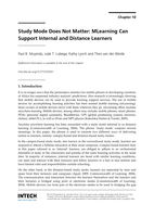 Study Mode Does Not Matter: MLearning Can Support Internal and Distance Learners