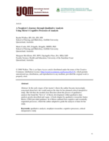 A Neophyte’s Journey through Qualitative Analysis Using Morse’s Cognitive Processes of Analysis