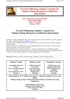 Towards Enhancing Adaptive Capacity for Climate Change Response in South East Queensland