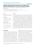 Multiple evolutionary processes drive the patterns of genetic differentiation in a forest tree species complex