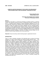 A Mentor Assisted Program of Study (Maps) for Spreadsheet Applications in First Year Accounting: A Descriptive Study