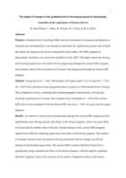 The impact of changes to the graduated driver licensing program in Queensland, Australia on the experiences of Learner drivers