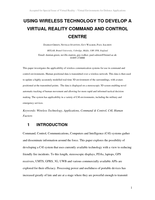 Using wireless technology to develop a virtual reality command and control centre