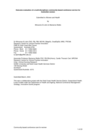 Outcome evaluation of a multi-disciplinary community-based continence service for Australian women