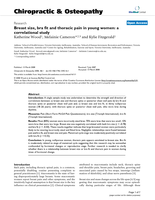 Breast size, bra fit and thoracic pain in young women: a correlational study