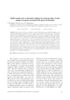 Shallow patch reefs as alternative habitats for early juveniles of some mangrove/seagrass-associated fish species in Bermuda