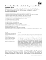Community collaboration and climate change research in the Canadian Arctic