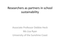 Researchers as partners in school sustainability