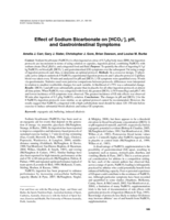 Effect of Sodium Bicarbonate on [HCO3–], pH, and Gastrointestinal Symptoms
