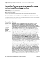 Sampling from one nursing specialty group using two different approaches