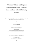 A game of balance and disguise: Examining experiential value and game attributes in social marketing m-games