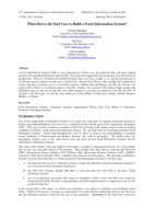 What Drives the End User to Build a Feral Information System?
