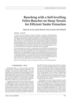 Bunching with a Self-levelling Feller-Buncher on Steep Terrain for Efficient Yarder Extraction