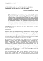 Action Research and Action Learning: Tourism Education on the Edge of Something Big