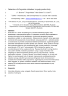 Selection of Corymbia citriodora for pulp productivity