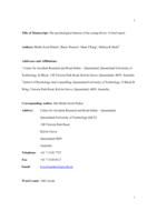 The psychological distress of the young driver: A brief report