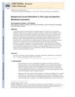 Background current elimination in thin layer ion-selective membrane coulometry