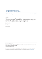 Development of knowledge management support for the sleep disorder diagnosis process
