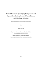 Postural Movement – Quantifying Timing of Joint and Segment Coordination, Structural Muscle Balance, and Joint Range of Motion