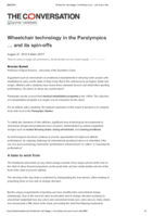 Wheelchair technology in the Paralympics … and its spin-offs