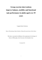 Group exercise interventions improve balance, mobility and functional task performance in adults aged over 55 years