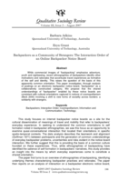 Backpackers as a community of strangers: The interaction order of an online backpacker notice board