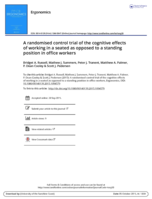 A randomised control trial of the cognitive effects of working in a seated as opposed to a standing position in office workers